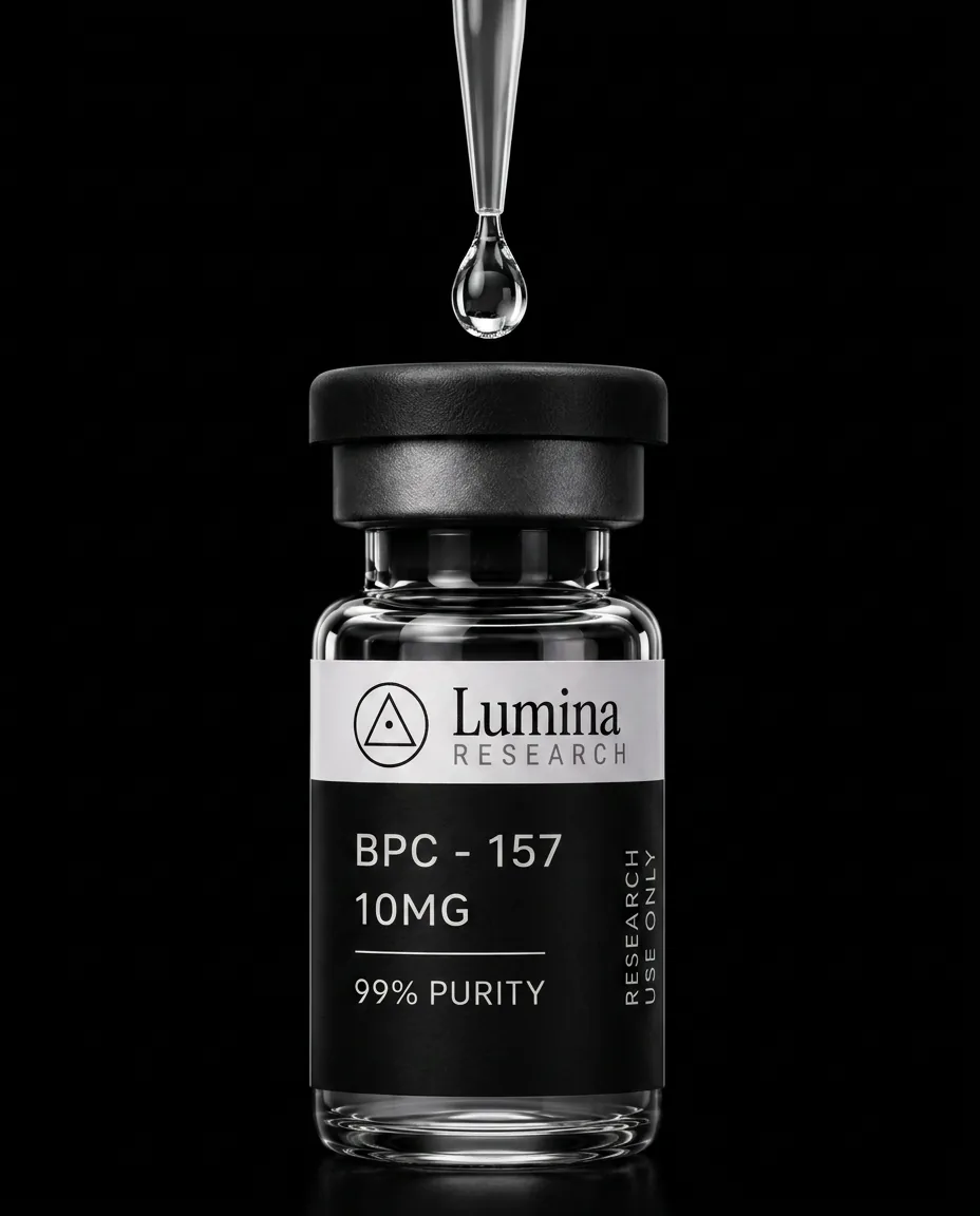 A research vial being prepared for analytical characterization